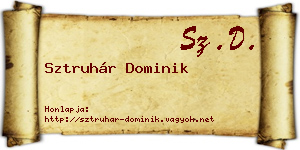 Sztruhár Dominik névjegykártya